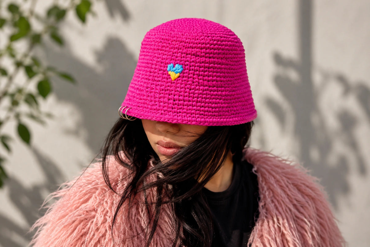 Raffia Bucket Hat Crochet Pattern — Structured Summer Straw Hat,