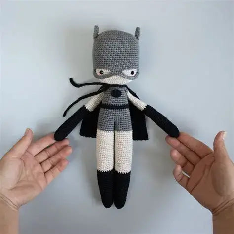 BatCat Superhero Amigurumi Crochet Pattern — Caped Hero Doll with Removable Mask