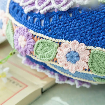 3D Sunflower Pillow Crochet Pattern — Round Floral Cushion Cover