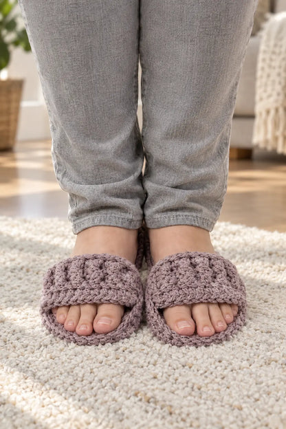 The Sunday Slide Slippers — Crochet Pattern