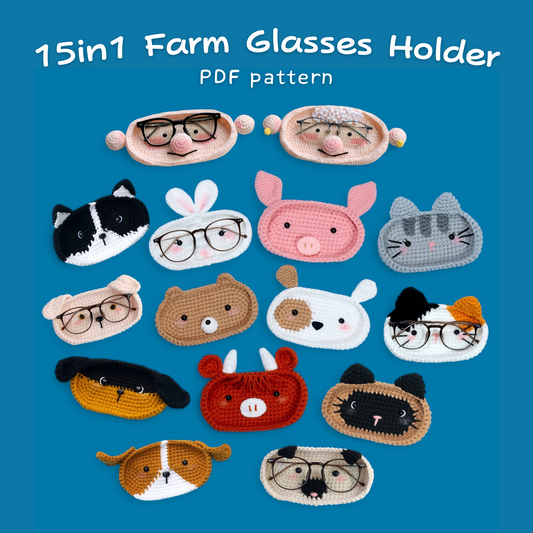 15-in-1 Farm Glasses Holder Crochet Pattern