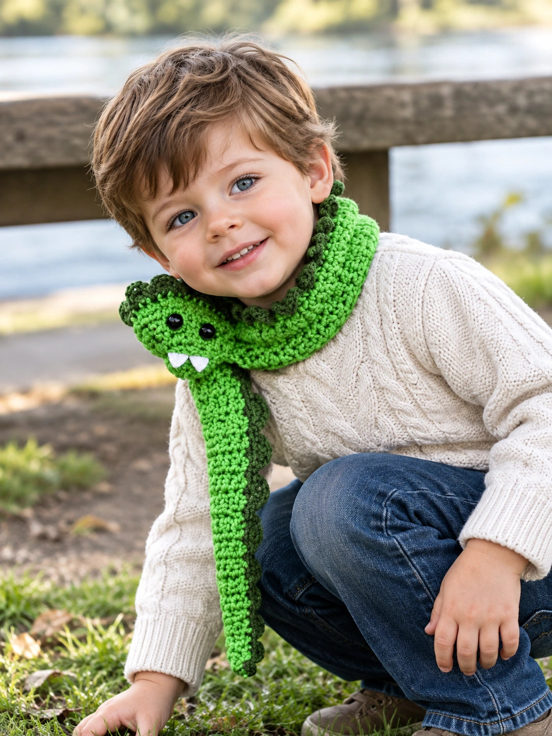 Grumble the Monster Scarf — Crochet Pattern
