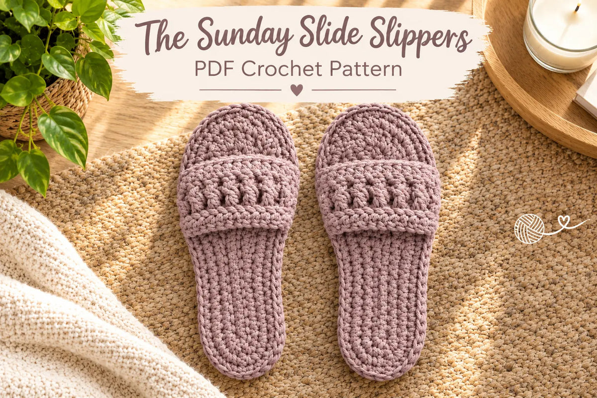 The Sunday Slide Slippers — Crochet Pattern
