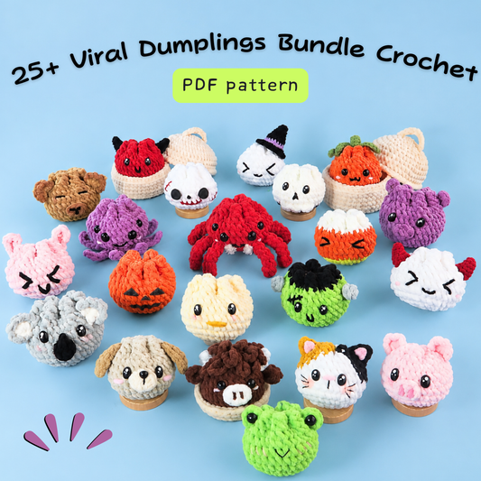 Viral Dumplings & Steamer Crochet Bundle