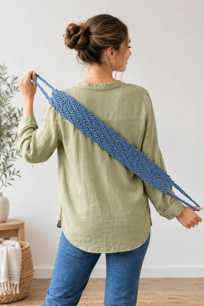 The Reach & Scrub Back Strap — Crochet Pattern