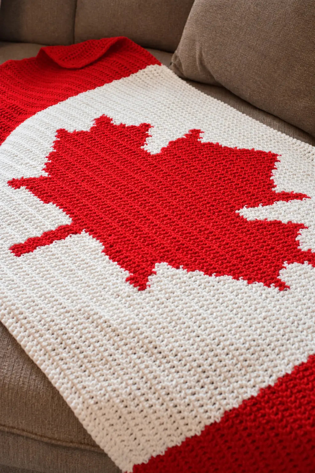 The Canadian Flag Blanket — Crochet Pattern