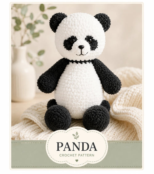 Panda Amigurumi Crochet Pattern — Soft Plush Panda Bear Toy