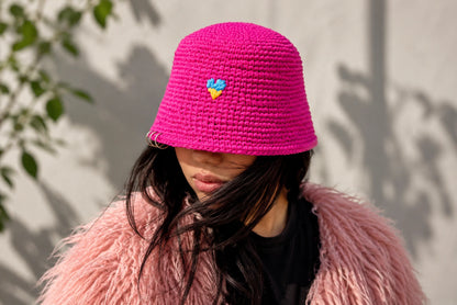 Raffia Bucket Hat Crochet Pattern — Structured Summer Straw Hat,
