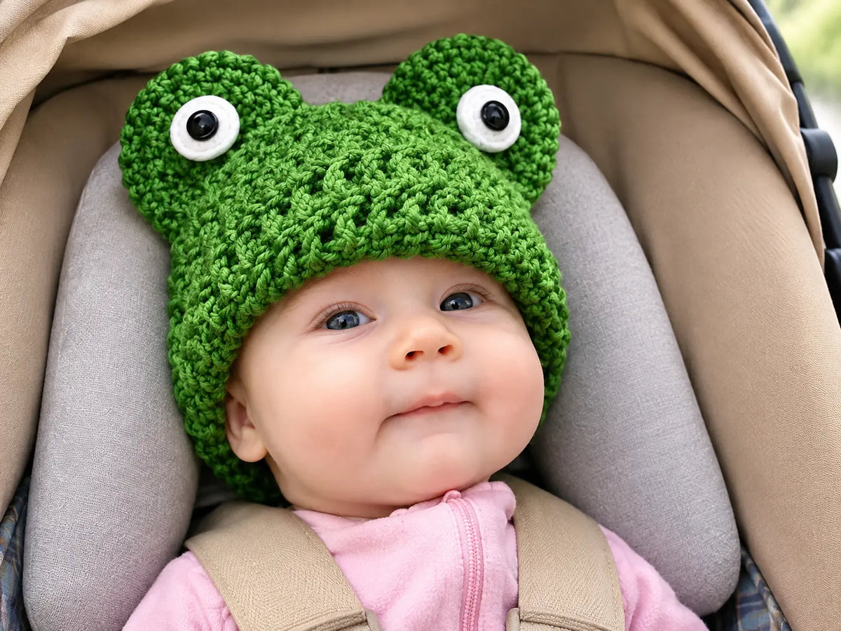 Ribbit the Frog Beanie — Full Pattern