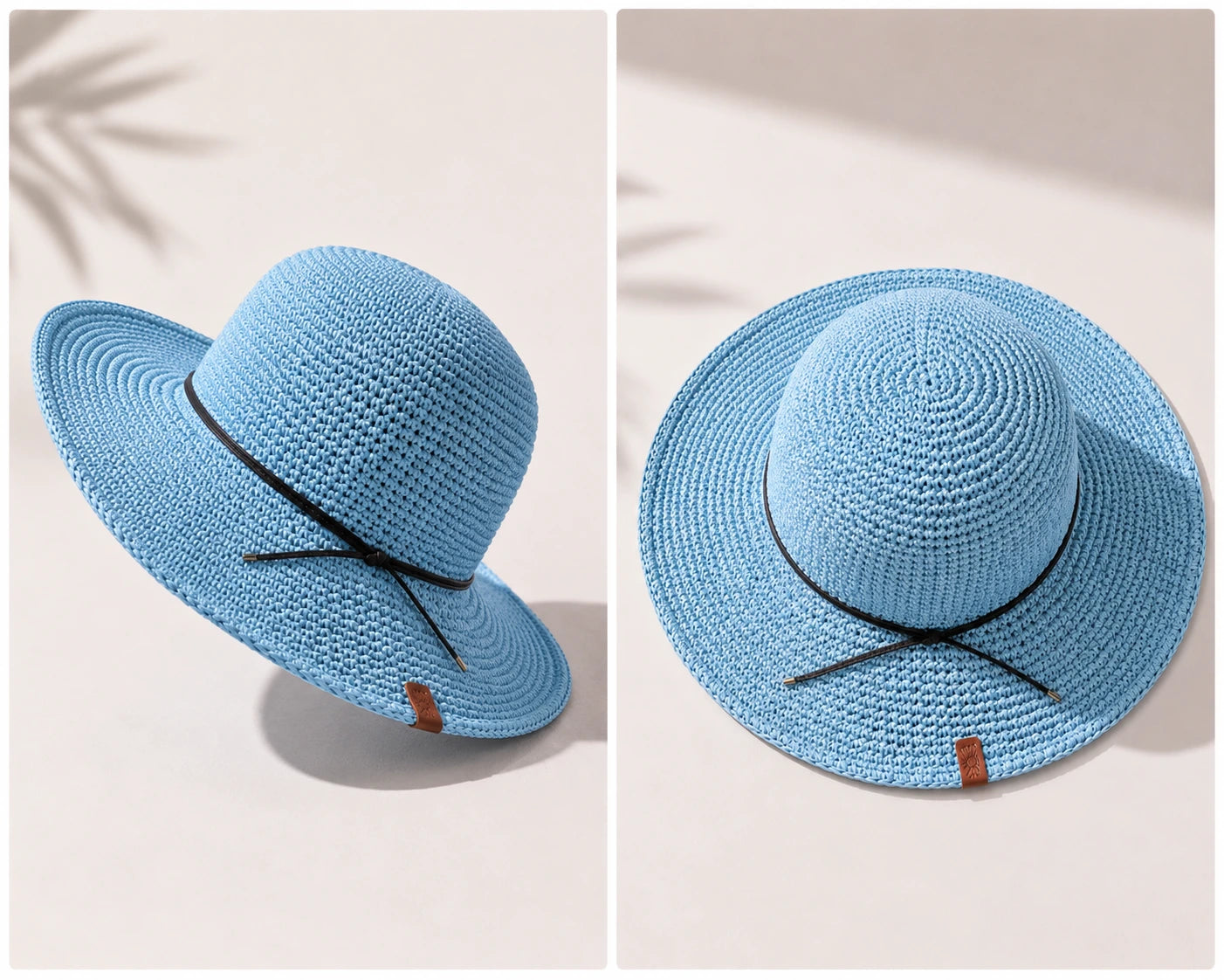 Wide Brim Raffia Sun Hat Crochet Pattern — Floppy Summer Beach Hat