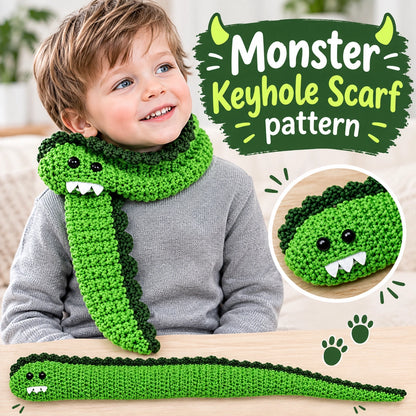 Grumble the Monster Scarf — Crochet Pattern