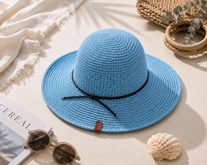 Wide Brim Raffia Sun Hat Crochet Pattern — Floppy Summer Beach Hat