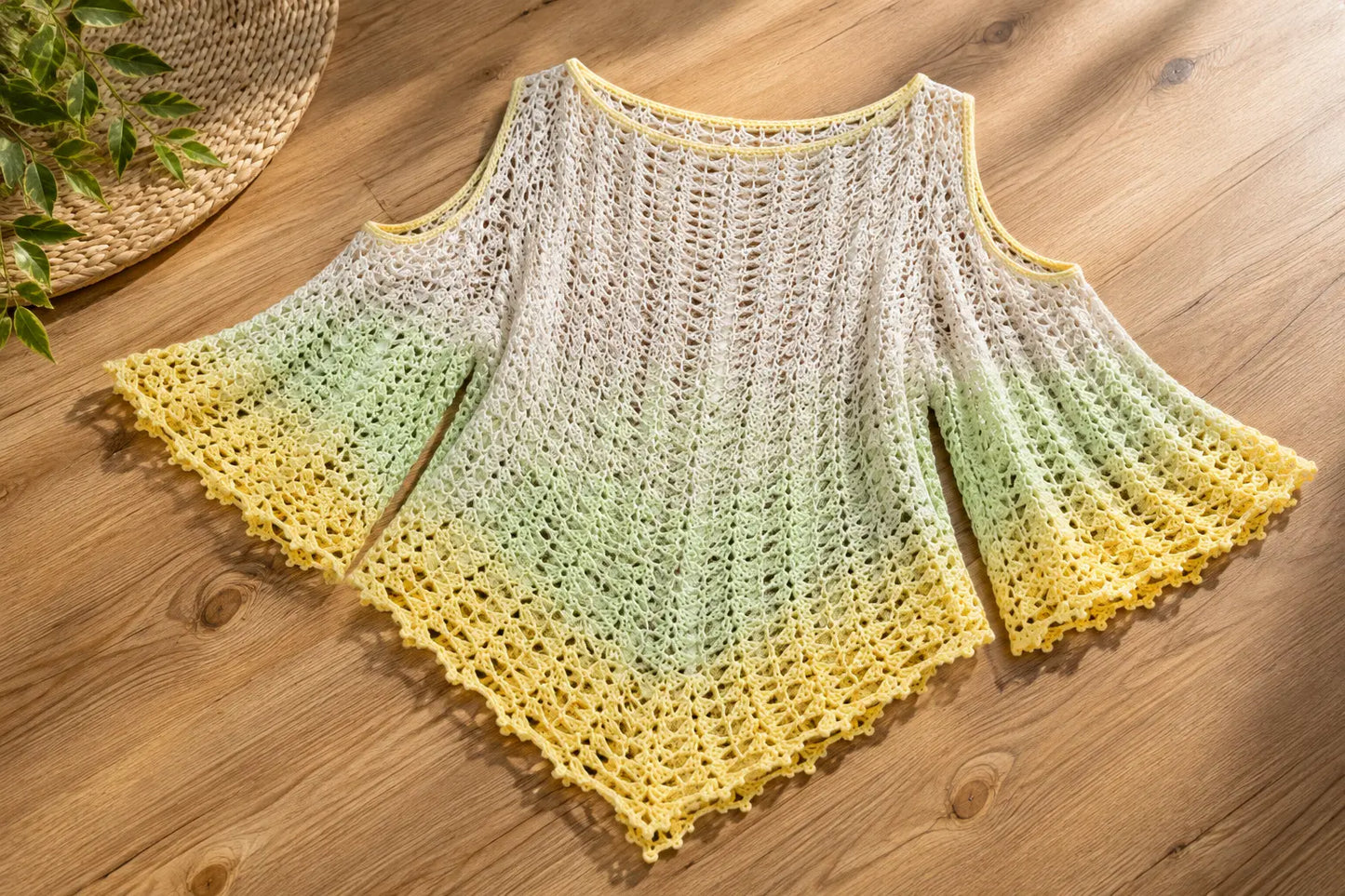 Lacy Crochet Poncho Pattern — Cold Shoulder Cover-Up