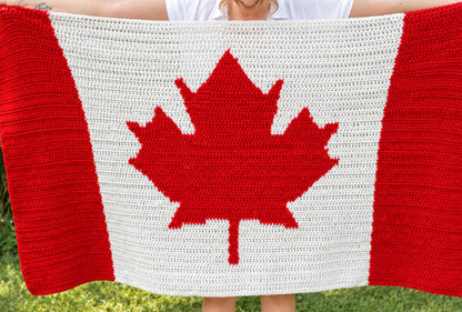 The Canadian Flag Blanket — Crochet Pattern