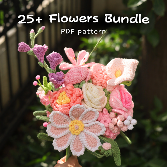 25+ Flowers Bundle Crochet Pattern