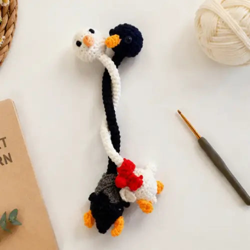 Funny Goose Crochet Pattern — Long Neck Amigurumi, 8.6", Beginner Friendly, Scrap Yarn Project