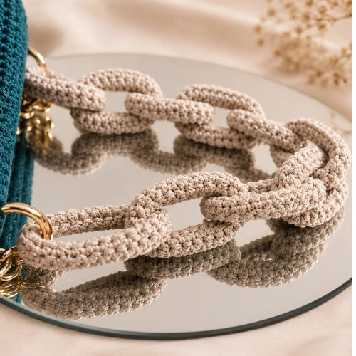 Crochet Chunky Chain Link Pattern — Beginner, Bag Strap