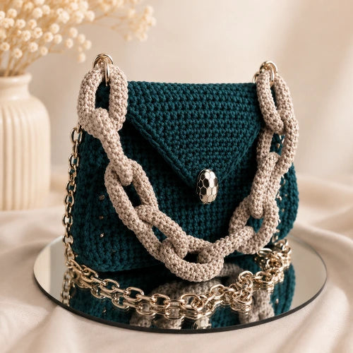 Crochet Chunky Chain Link Pattern — Beginner, Bag Strap