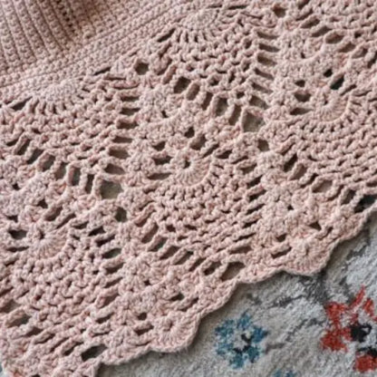 Pineapple Stitch Halter Top Crochet Pattern — Boho Lace Crop Top