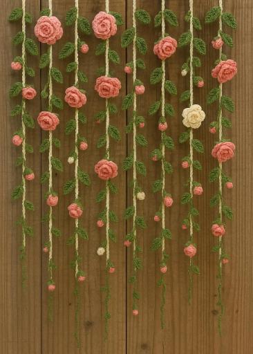 Rose curtain crochet pattern