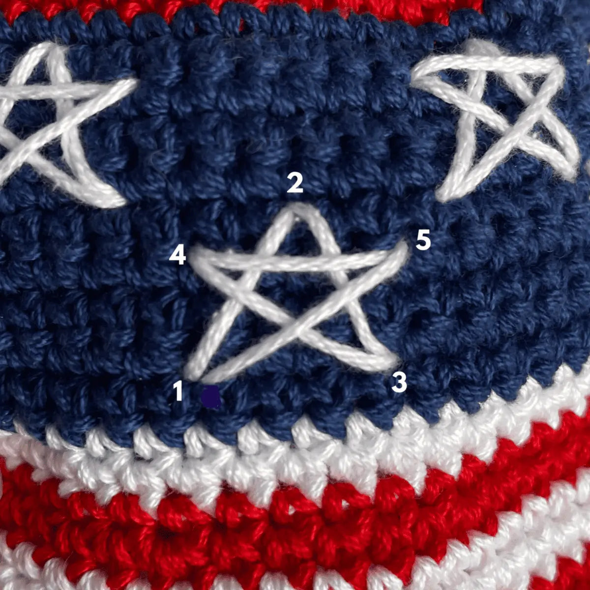 American Flag Bucket Hat — Crochet Pattern