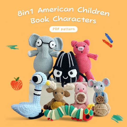 American Children's Book Characters Crochet Bundle