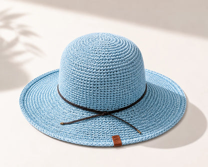 Wide Brim Raffia Sun Hat Crochet Pattern — Floppy Summer Beach Hat