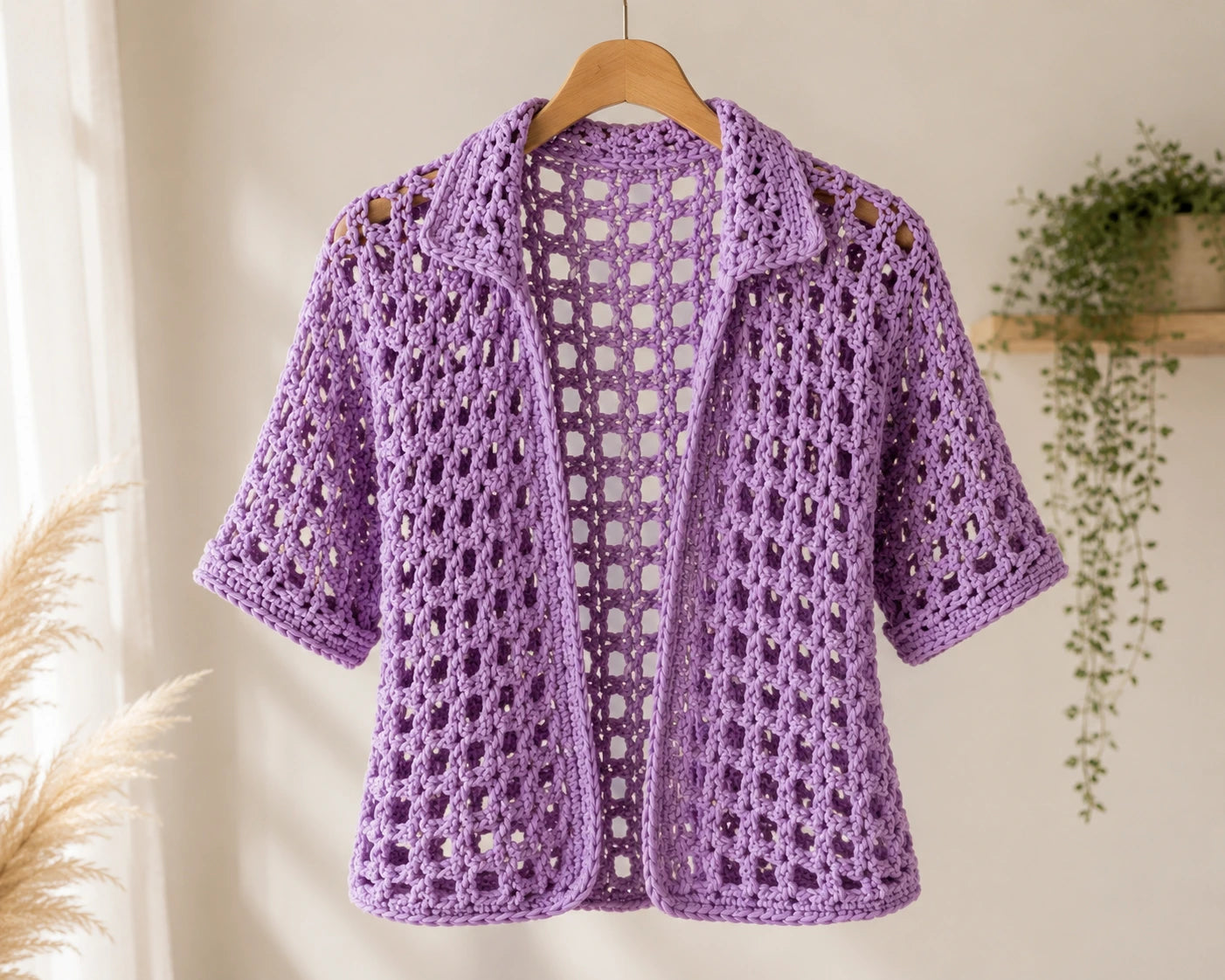Chunky Mesh Overshirt Crochet Pattern — Oversized Cardigan