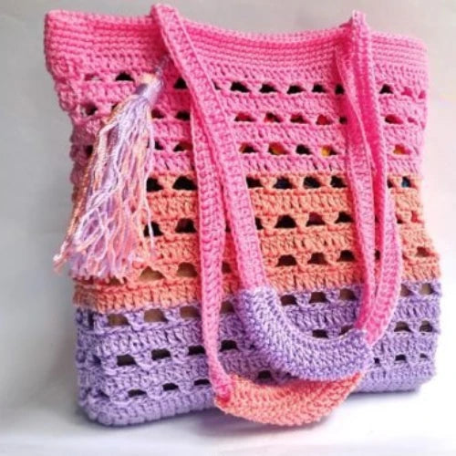 Crochet Market Bag Pattern — Mesh Tote Bag, Reusable Shopping Bag