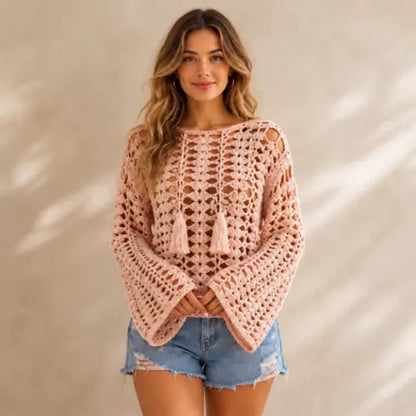 Shanaya Crochet Top Pattern — Boho Bell Sleeve Top