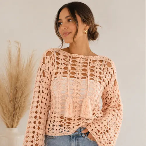 Shanaya Crochet Top Pattern — Boho Bell Sleeve Top