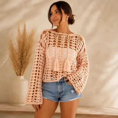 Shanaya Crochet Top Pattern — Boho Bell Sleeve Top