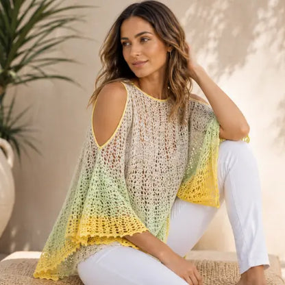 Lacy Crochet Poncho Pattern — Cold Shoulder Cover-Up
