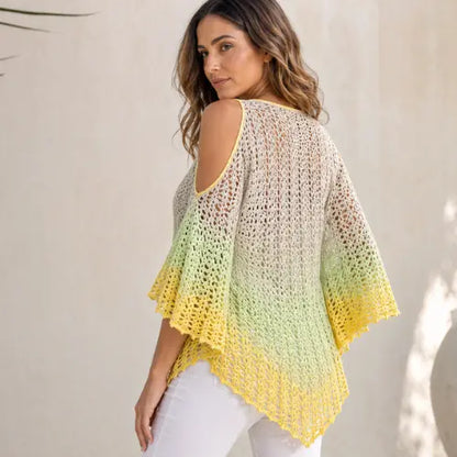 Lacy Crochet Poncho Pattern — Cold Shoulder Cover-Up
