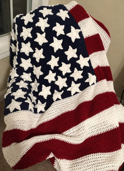 Stars & Stripes Throw — Crochet Pattern