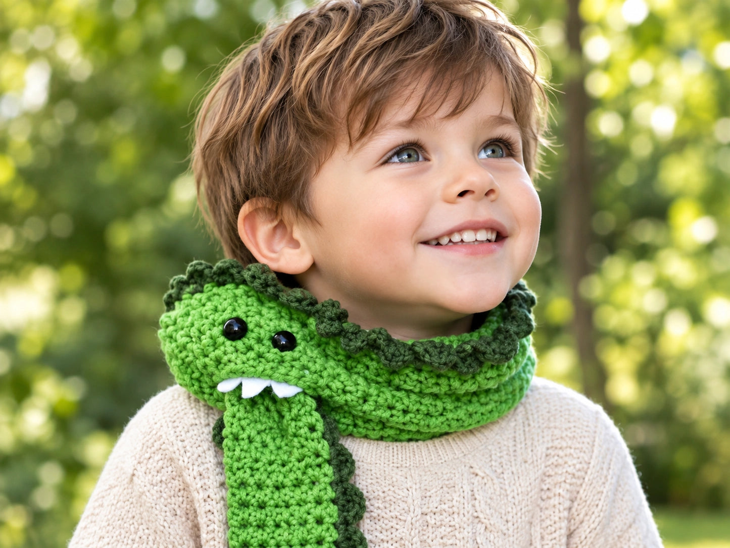 Grumble the Monster Scarf — Crochet Pattern