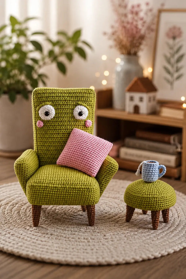 Armchair Amigurumi Crochet Pattern — Mr. Armchair with Face
