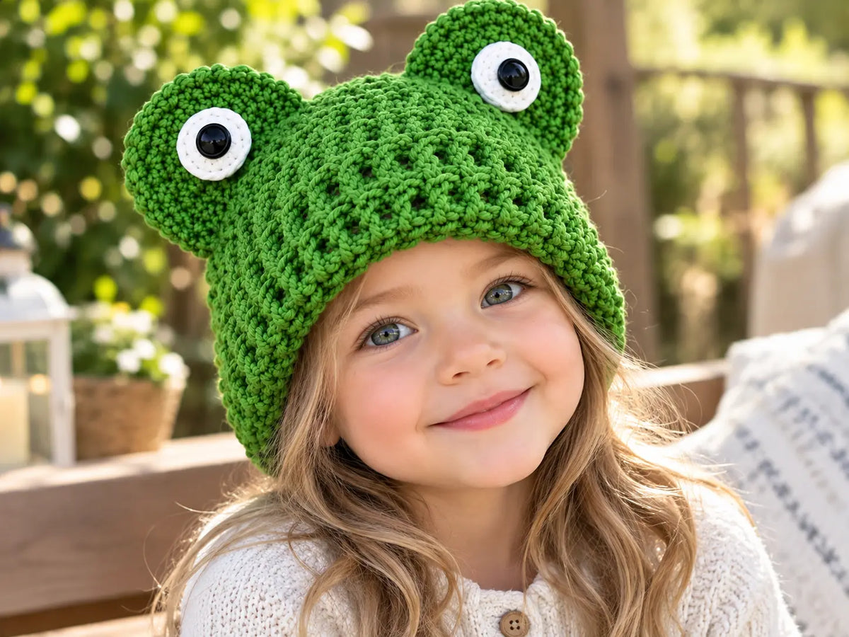 Ribbit the Frog Beanie — Full Pattern