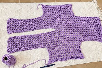 Chunky Mesh Overshirt Crochet Pattern — Oversized Cardigan