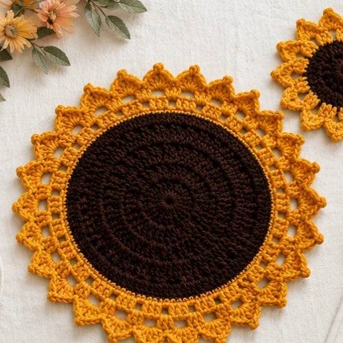 Sunflower Placemat Crochet Pattern