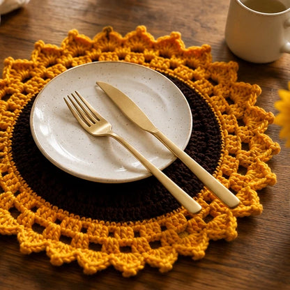 Sunflower Placemat Crochet Pattern