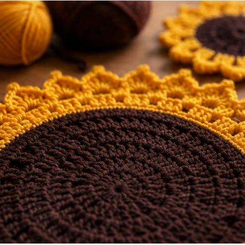 Sunflower Placemat Crochet Pattern