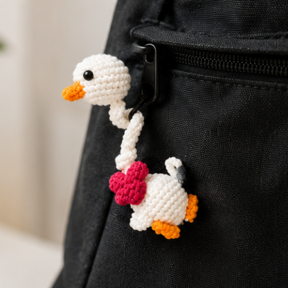 Funny Goose Crochet Pattern — Long Neck Amigurumi, 8.6", Beginner Friendly, Scrap Yarn Project