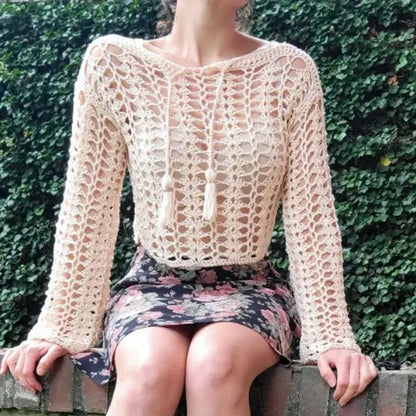 Shanaya Crochet Top Pattern — Boho Bell Sleeve Top