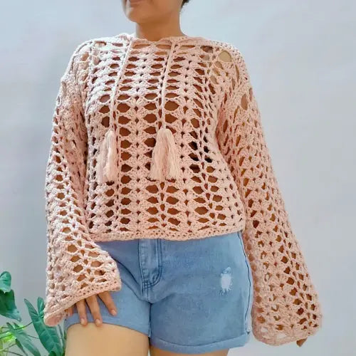 Shanaya Crochet Top Pattern — Boho Bell Sleeve Top