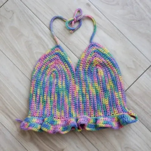 Sweet Treat Ruffle Crop Top Crochet Pattern — Boho Summer Top