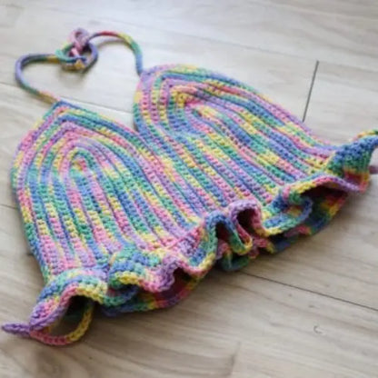 Sweet Treat Ruffle Crop Top Crochet Pattern — Boho Summer Top